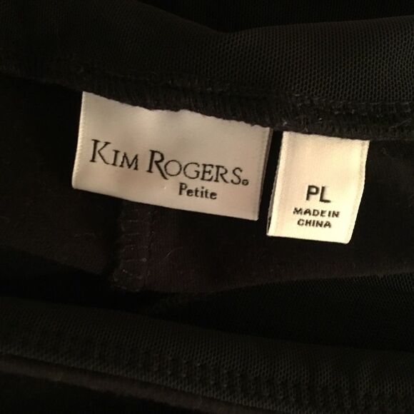 NWOT Kim Rogers Navy Knit Straight Leg Slacks in Women’s Size LP - Picture 11 of 11